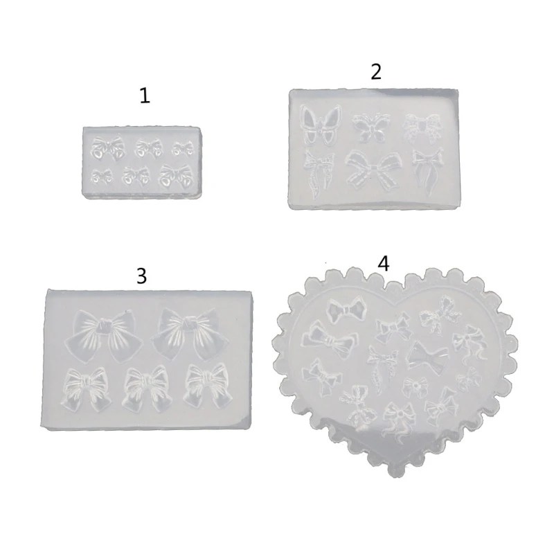 

E0BF 3D Mini Bowknot Mould Silicone Carving Casting Mold UV Gel Manicure Tools