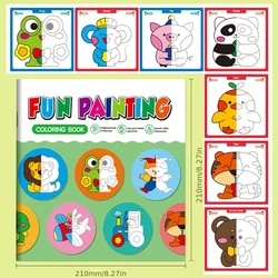 Children's Interactive Drawing & Coloring Book - Half - Pattern Creativity Booster, 32 Pages (32 Pages)