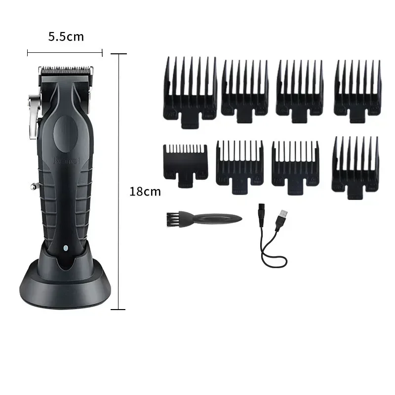 KM2296 Kemei Original Professional Rechargeable Hair Trimmer Adjustable Hair Clipper USB Carving Barber Salon 3