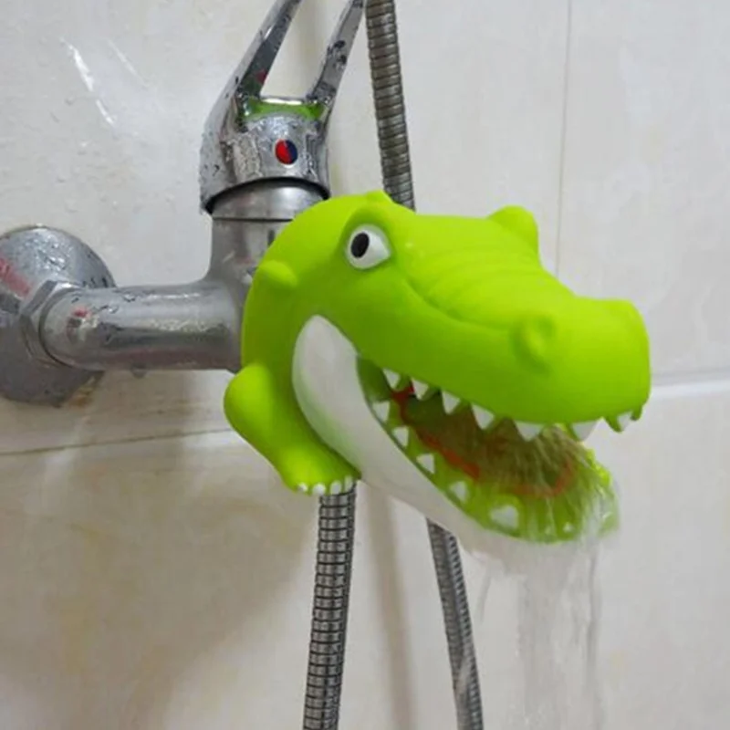 Shark Crocodile Extender Wash Silicone Hand Wash Faucet Cover Kids Bath Spout Cover Safety Corner Guards Protector 3