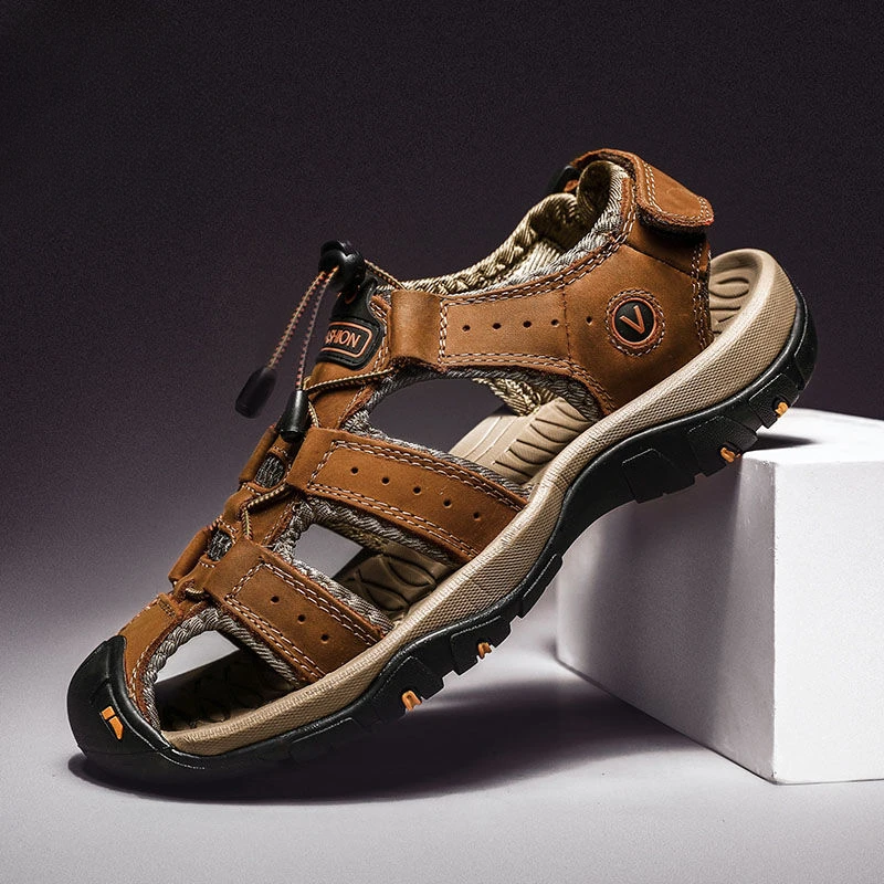Flat Male Shoe Breathable Daily Use Beach Men's Sandal Casual Luxury Adult Trend Summer 39 Designer