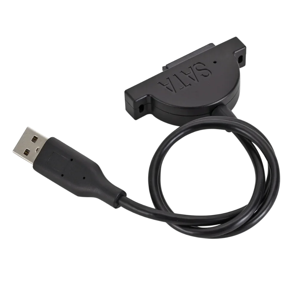 USB 2.0 to Mini Sata II 7+6 13Pin Adapter Converter Cable For Laptop CD/DVD ROM
