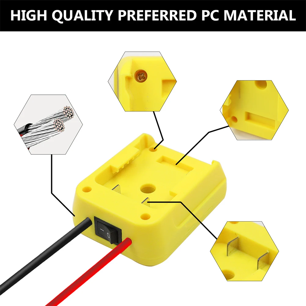 

BBattery Adapter Converter For De-walt 18V/20V Max Battery Adapter With Fuse To Dock Power Connector DCB205 DIY Power Tool
