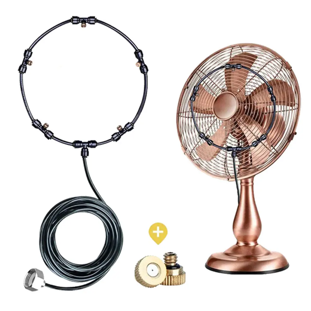 Outdoor Water Mister Multipurpose Atomization Cooling System Watering Dust Removal for Garden/Greenhouse/Sun Umbrella/Trampoline