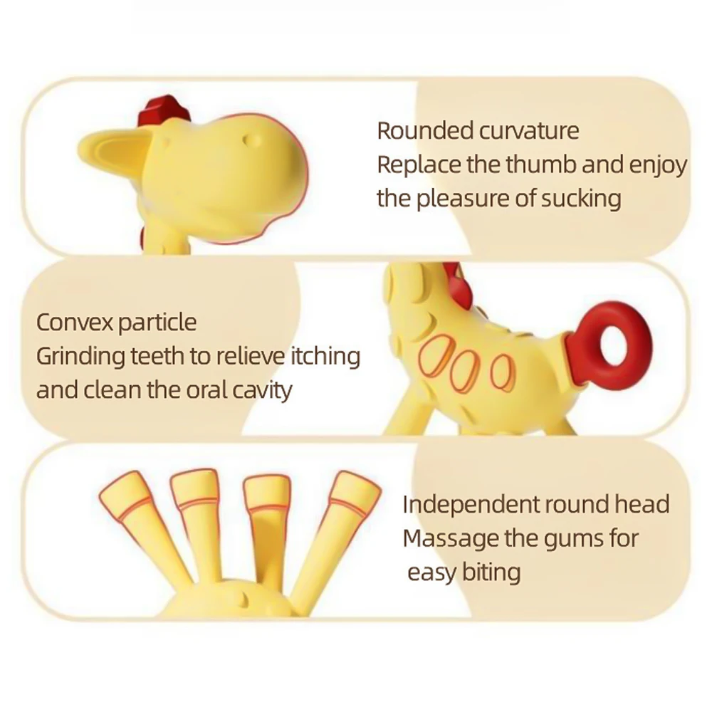 1Pcs Teething Toys,Silicone Baby Teether,BPA Free,Soothing Teething,Banana Finger Toothbrush,Suitable for Infant Boys and Girls 3