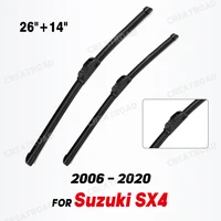 Wiper Front Wiper Blades For Suzuki SX4 2006 - 2020 Windshield Windscreen Clean Window Car Rain Brushes Nature 26"+14" 1