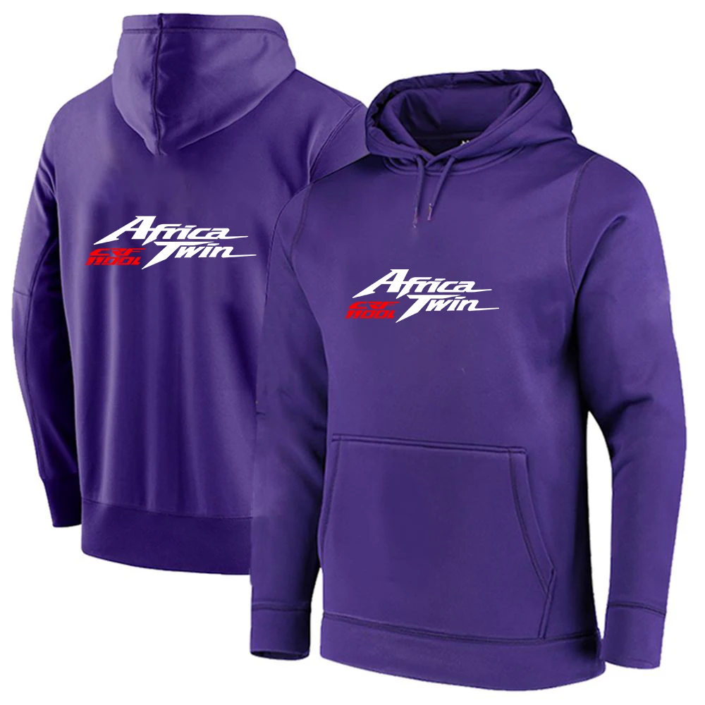 Africa Twin Crf 1000 L Crf1000 Men's New Spring and Autumn Casual Cotton Top Simplicity Popular Solid Color Pullover Hoodie