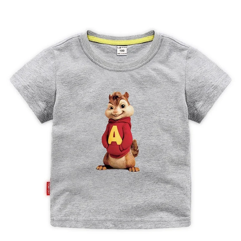 Potdemiel Summer Kids T Shirts Baby Boys Short Sleeve T-shirts Alvin and The Chipmunks Tee Children Clothes Costume Kids Shirts 6
