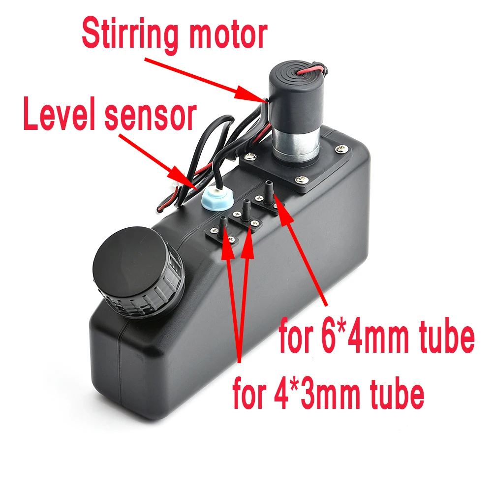 Garrafa de Cartucho de Tinta com Motor de Agitação Sistema de Tinta a Granel para Impressora uv Misturador Sub Tanque de Tinta Branca 24v 250ml 500ml - Imagem 3