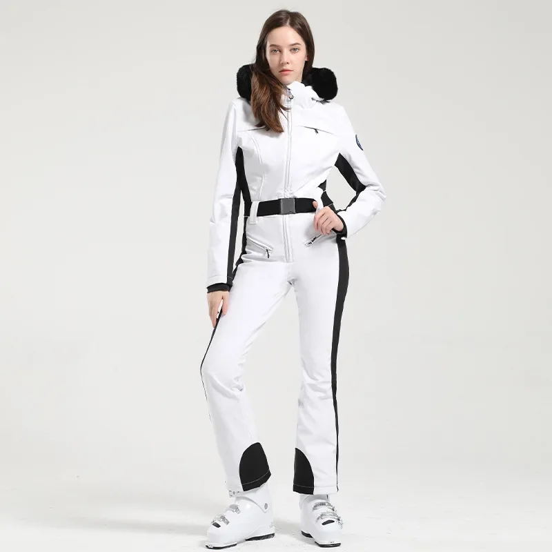 Winter Ski Suit New Winter One-Piece Ski Suits Thickened Thermal Overalls Snowboarding Jumpsuits