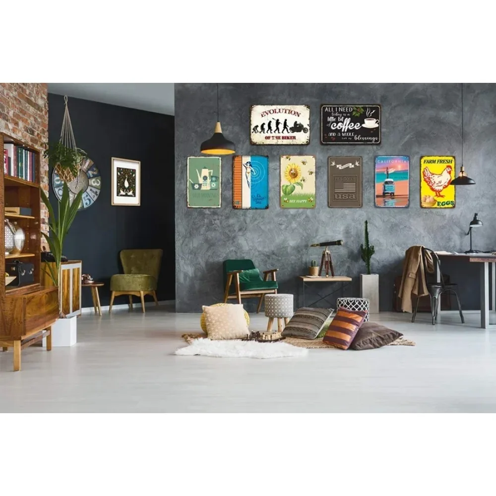 Targa In Metallo Divertente ‘Llama Parking Only’ – 20x30 Cm, Decorazione Da Parete Per Garage E Bar
