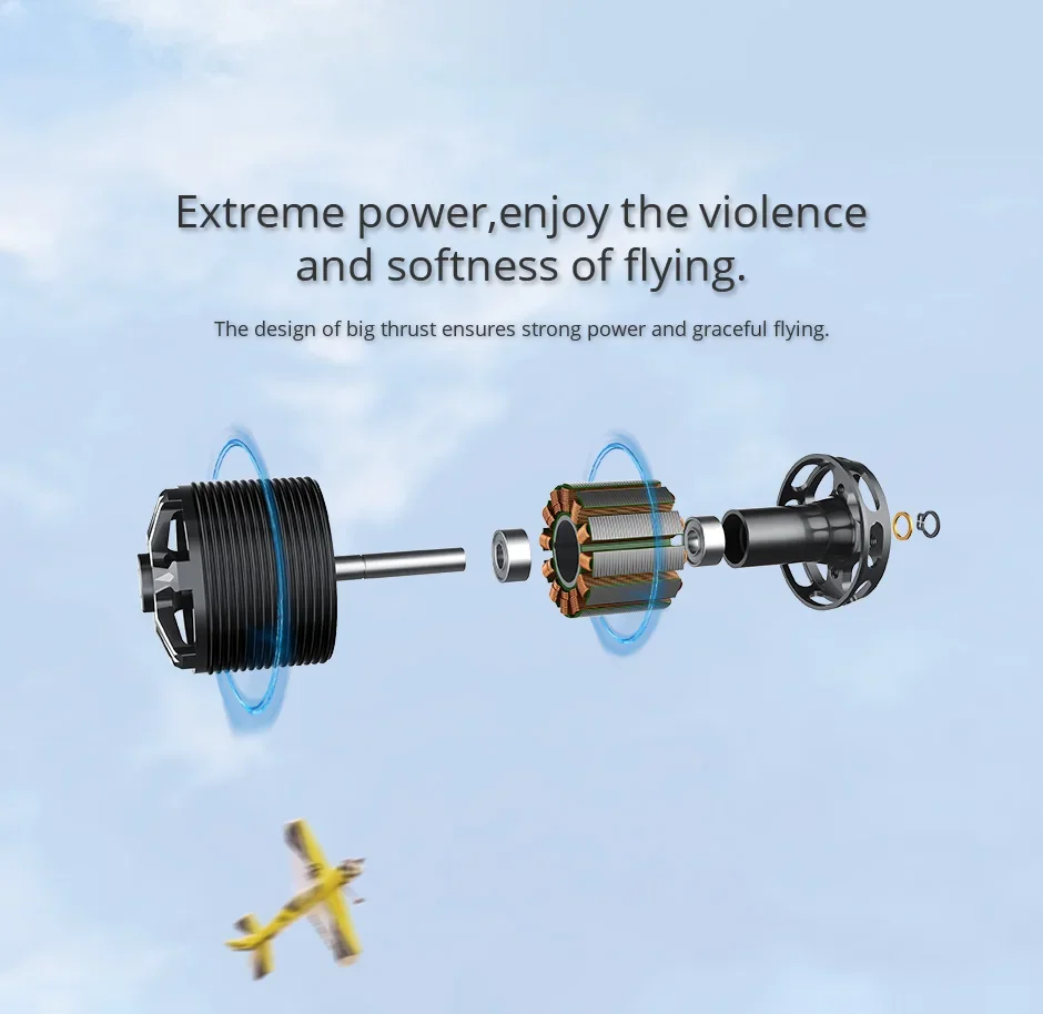 T-MOTOR T-Hobby Hobby AS2820 Brushless Motor Long Shaft KV600 KV880 KV1050 KV1250 For RC Drone Fixed Wing Outdoor FPV thumbnail 3