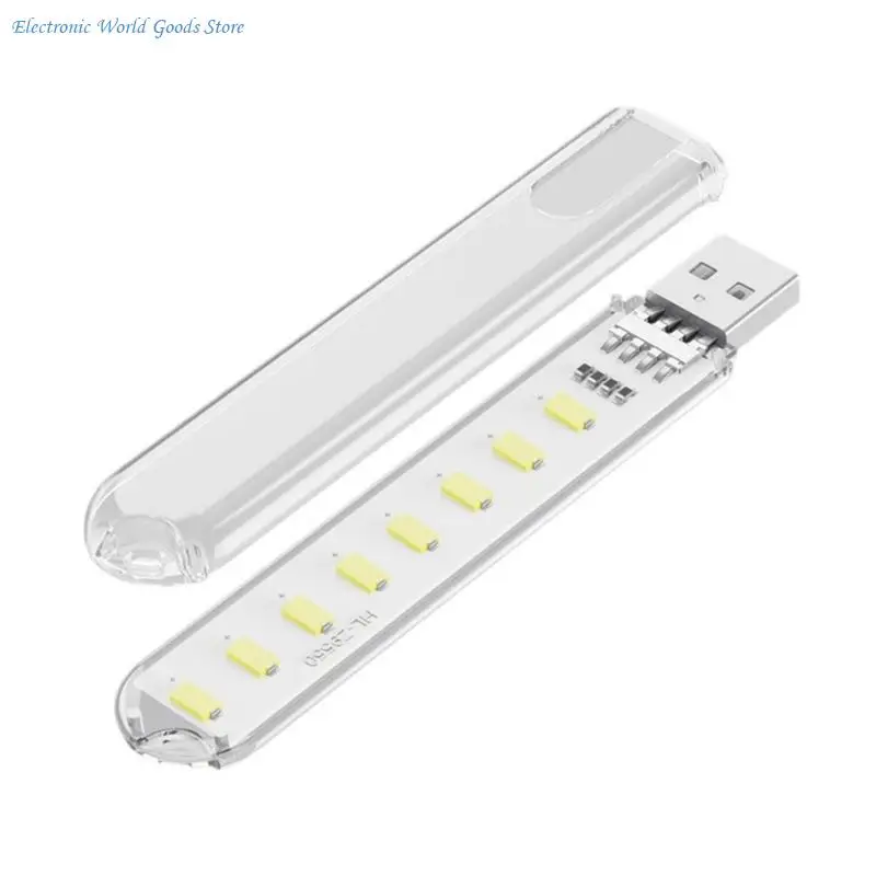 A3PD 밝은 5V USB 야간 조명 8 개의 흰색 LED 낚시 매니아에게 적합 기숙사 침대 옆 조명