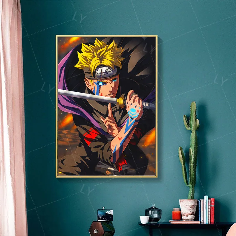 Classic Japanese Anime Naruto Character Boruto Canvas Poster Manga Wall Art Print Painting Living Room Home Decor Gift