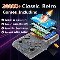 Console de jeu rétro R36S, système Arkos 2.0, carte unique 3.5 pouces, lecteur vidéo de poche portable, 64 Go, 128 Go, 20000 jeux 2