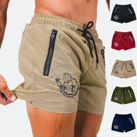 Men's Summer Printed Quick-drying Shorts With Double Side Zipper Pockets Designed For Running Basketball Training Fitness Shorts 1