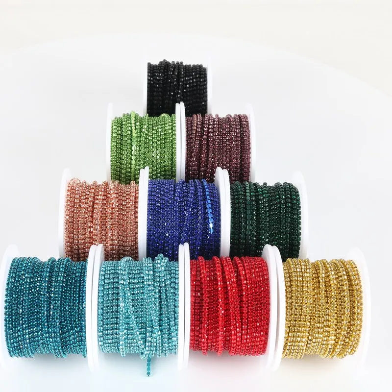Rhinestone Chains 5 Yards Apparel Sewing Glass Cup Chain