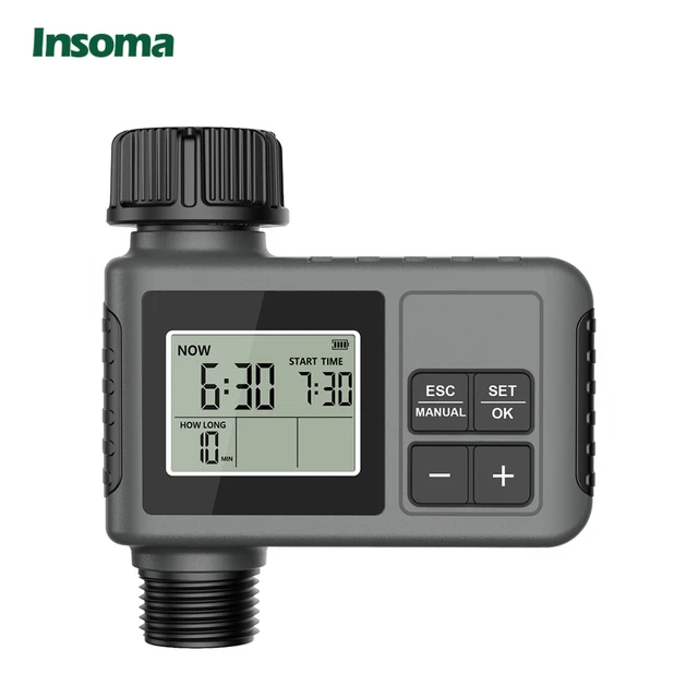 Insoma Automatic Water Timer Intelligent Irrigation Watering System Sprinkler Timer Garden Programmer Equipment IPX7 LCD Display 1