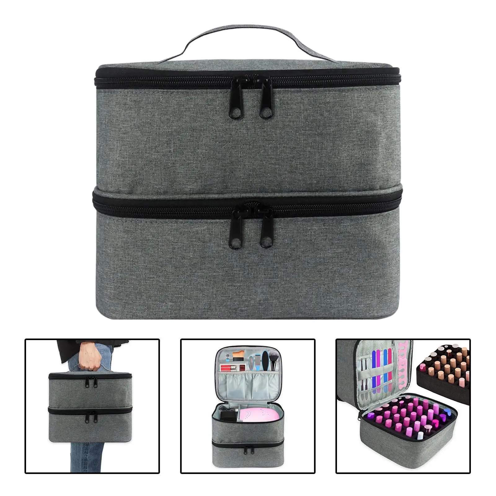 Nail Polish Storage Bag Portable Box Nail Dryer Case for Cosmetic Lipstick