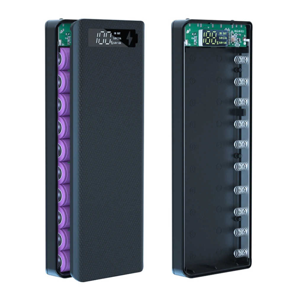 6x21700 Battery Power Bank Case Battery Box DIY Power Bank Box With LCD Di