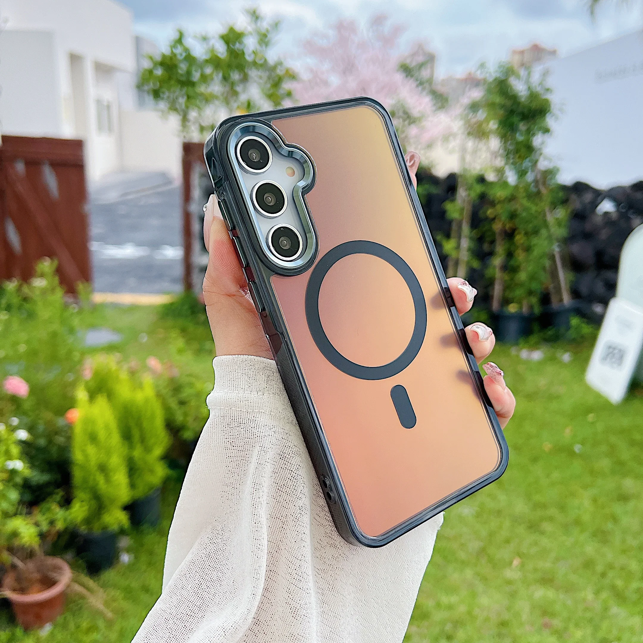 Fashion Laser Gradient Magnetic Magsafe Phone Case Cover