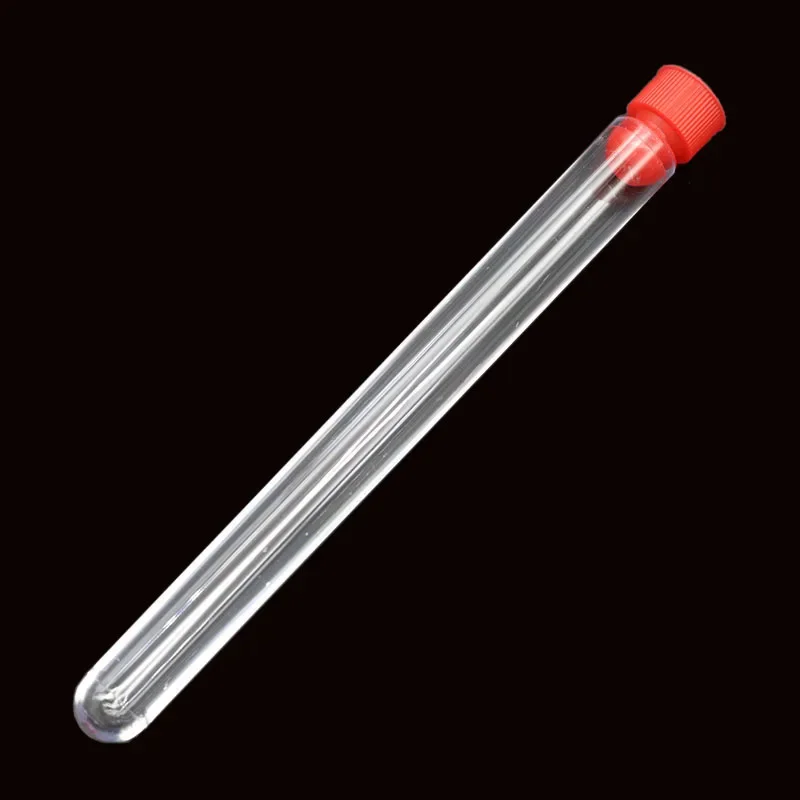 15x150mm Transparent Laboratory Plastic Test Tube Vial Airfoil plug School Laboratory Supplies 10 Pieces/Pack plastic test tubes