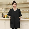 Short Sleeved Kitchen Women's Waterproof And Oil Resistant Kitchen And Home Coat Work Clothes  Pet Clothing Two Way Zipper Apron 6