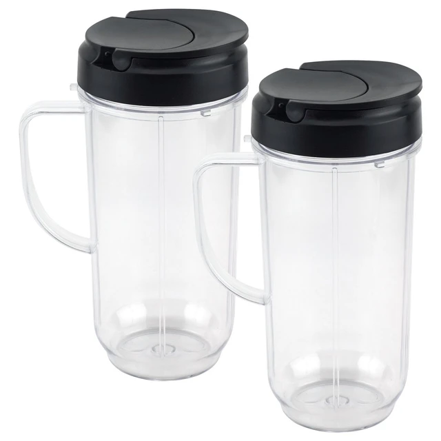 20 oz Cup with to Go Lid and Cross Blade Replacement Set for Magic Bullet Blenders MB1001