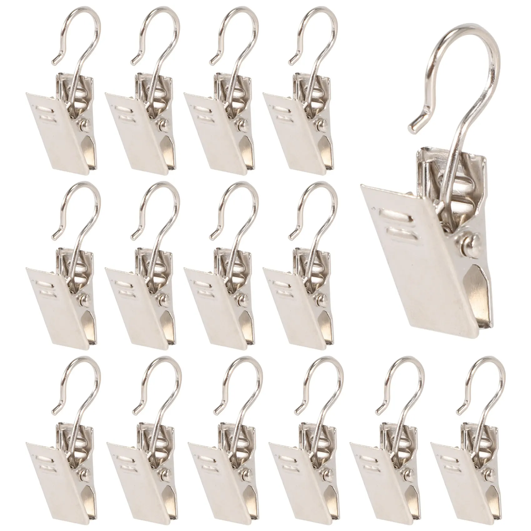 

50 PCS Stainless Steel Curtain Clips with Hook for Curtain Photos Home Decoration Outdoor Party Wire Holder