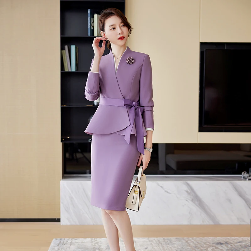 Fashion professional womenswear spring and summer new suits and short skirt suits show elegant temperament