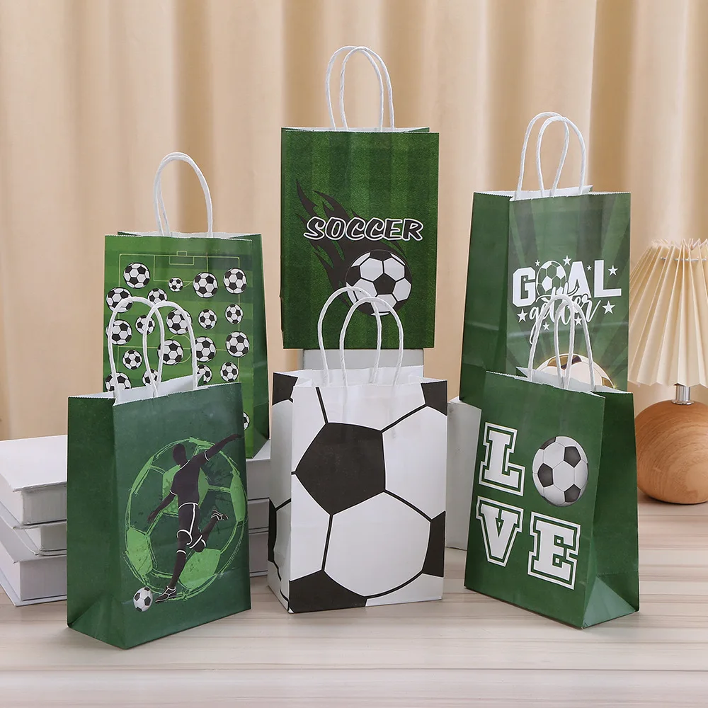 YeahiBaby 24 Pcs Sacs De Cadeau De Fête De Football | Sacs De Bonbons De Papier De Pe 285071