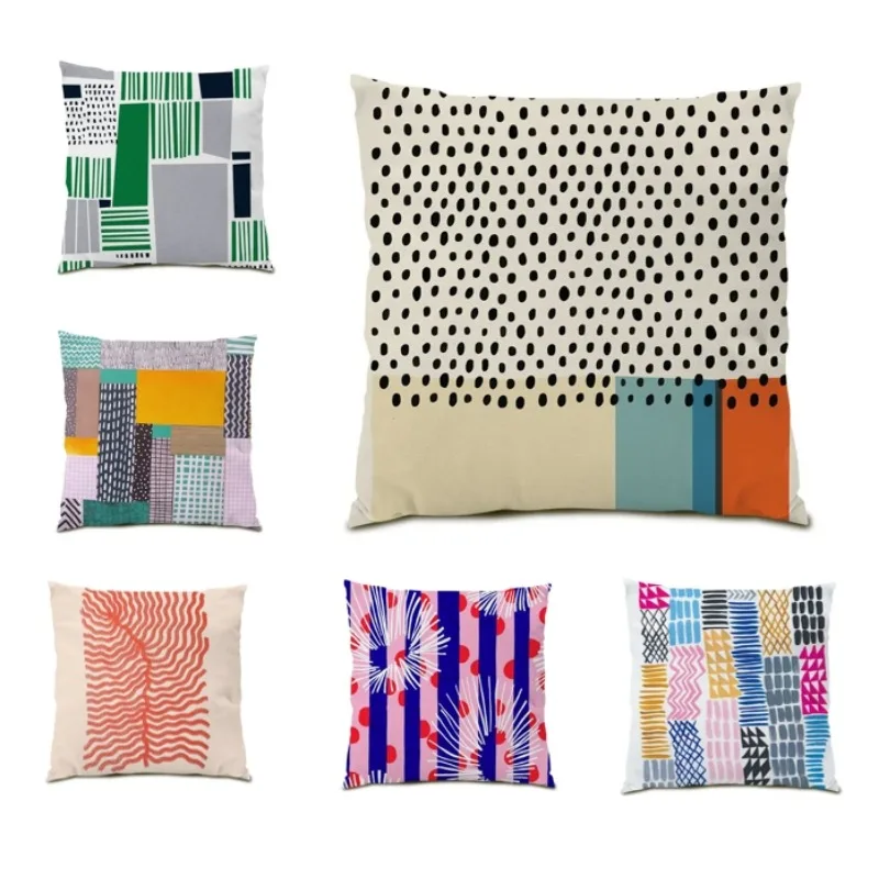 

Graffiti Velvet Cushion Cover Home Decor Geometric Pillow Cover for Living Room Luxury Sofa Bed 45x45 Party Decor Gift DF1596