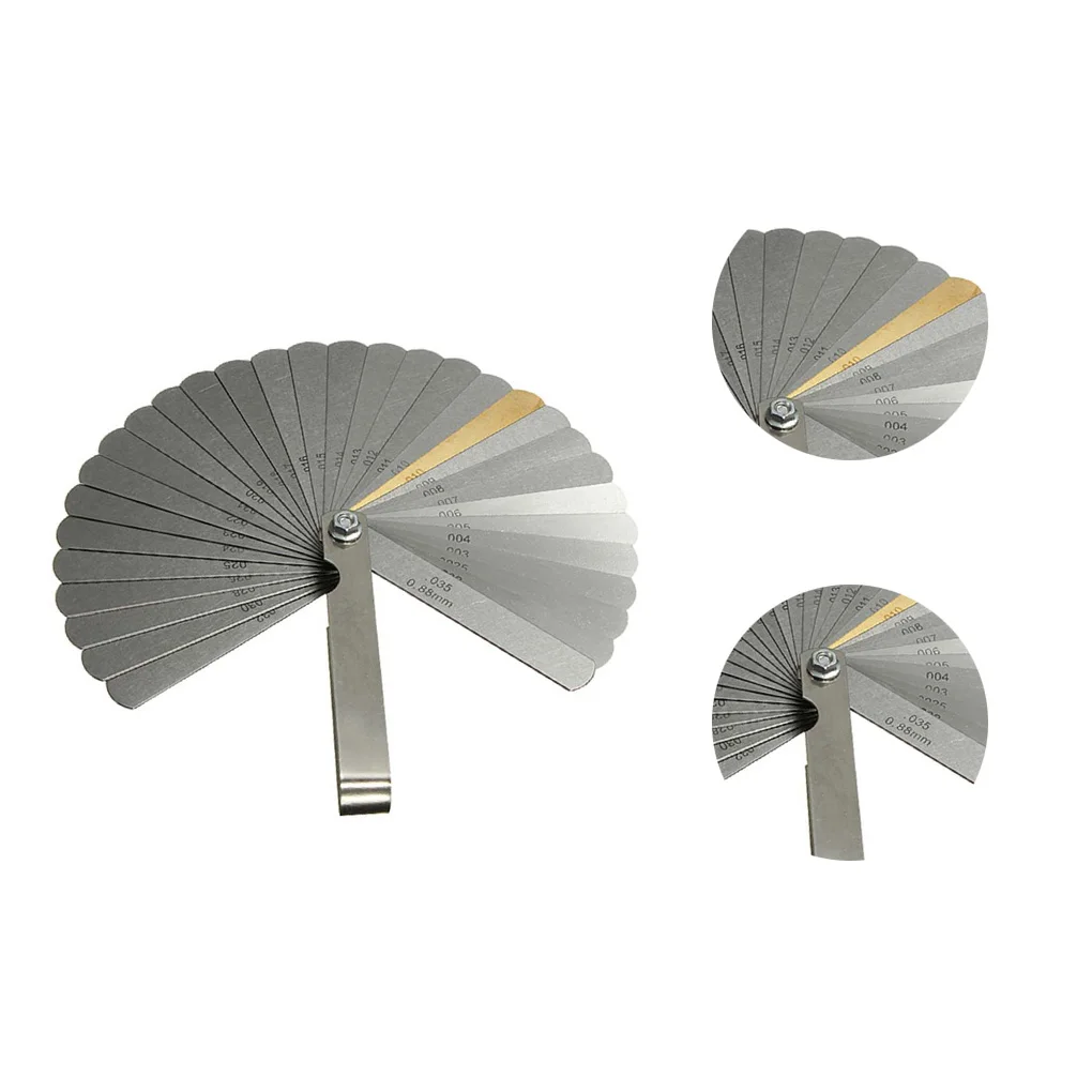 32 Plates Feeler Gauge Stainless Steel Dual Reading Combination Feeler