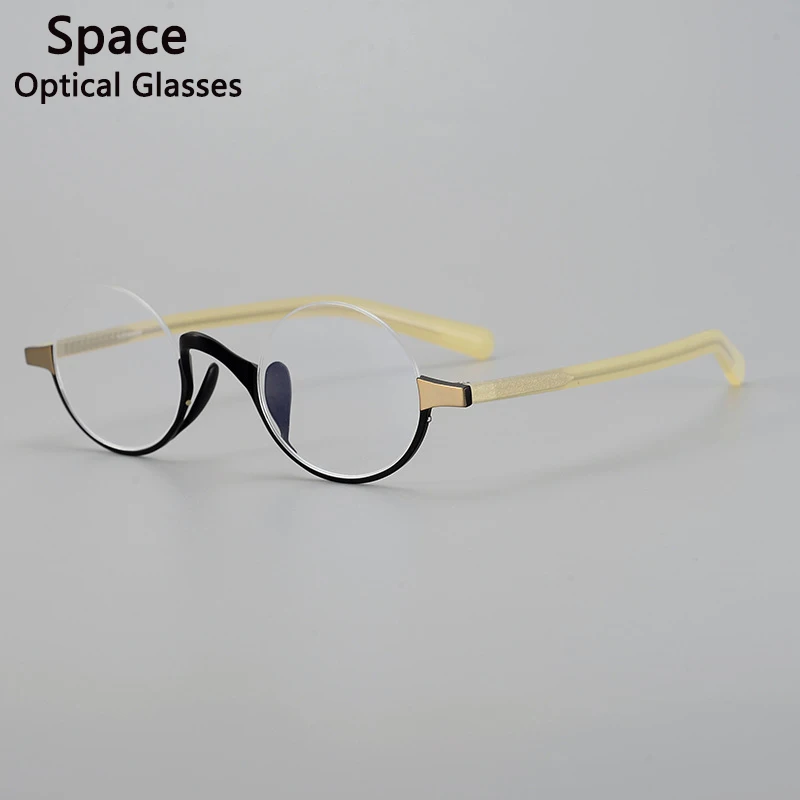 

Luxury brand acetate Half frame Man glasses frames optical eyewear Fashion Reading glasses woman personalized eye glasses