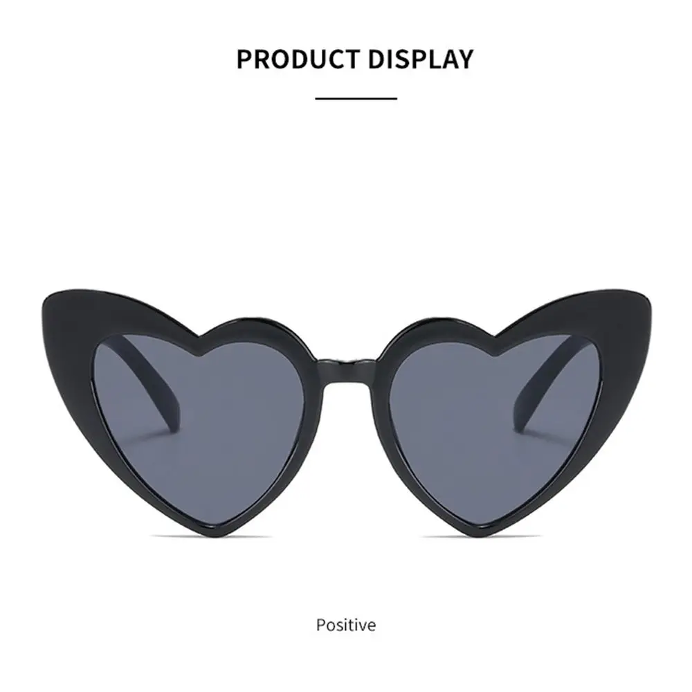 Heart Shaped Sonnenbrillen Frauen Mode Persönlichkeit Große Rahmen Glitter Liebe Sonnenbrille UV400 Brillen Sommer Strand Gläser – Detail 7