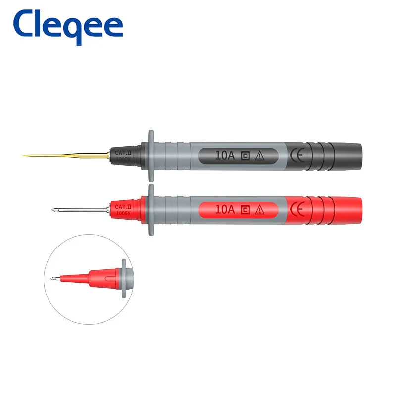 Cleqee P1300B 16PCS 4mm Banana Plug Multimeter Test Leads kit+Replaceable Test Probe Needles+Alligator Clips+Test Probe Pens