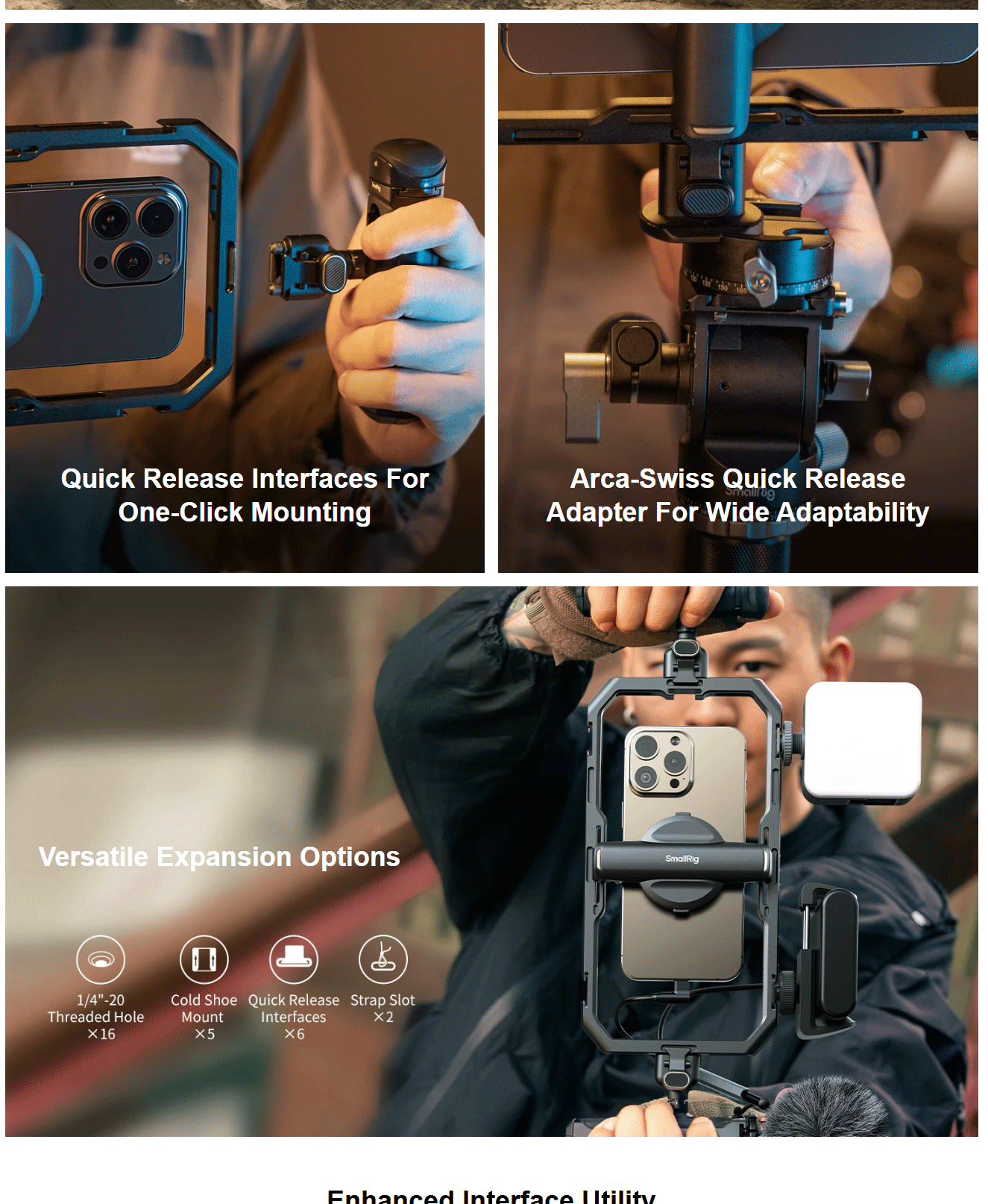 Videography Kit Quick Pro/Basic Edition for Smartphone Creator with Audio and Li