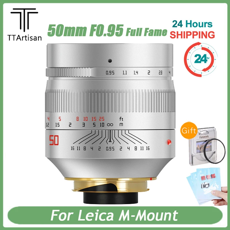 Ttartisan 50Mm F0.95 Obiettivo Full Fame Messa A Fuoco Manuale Per Fotocamere Micro-Singole Leica M-Mount Come Leica M240 M3 M6 M7 M8 M9 M9P M10