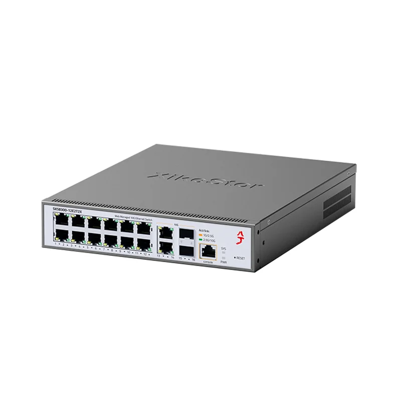 레이어 3 관리형, 12개의 2.5G RJ45 포트, 2개의 10G RJ45 포트, 2개의 10G SFP+ 포트, DHCP 지원, 동적 라우팅, VLAN 지원