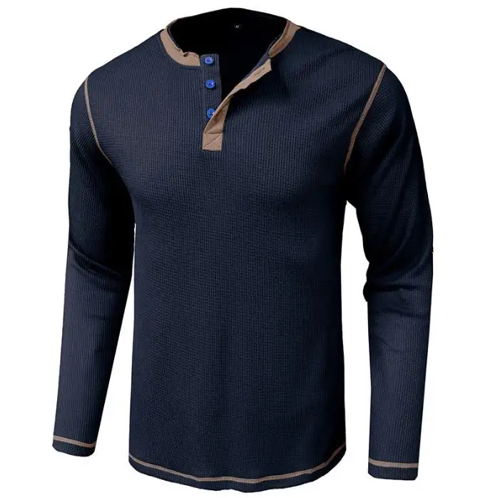 

Men's long sleeved retro t-shirt with a base fashion
