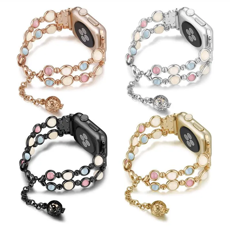 Luminous Stone Jewelry Strap For Apple watch Ultra 8 7 49mm 45mm 41mm 6 5 4SE 44mm 40mm Fashion Wristband For iwatch 3 42mm 38mm
