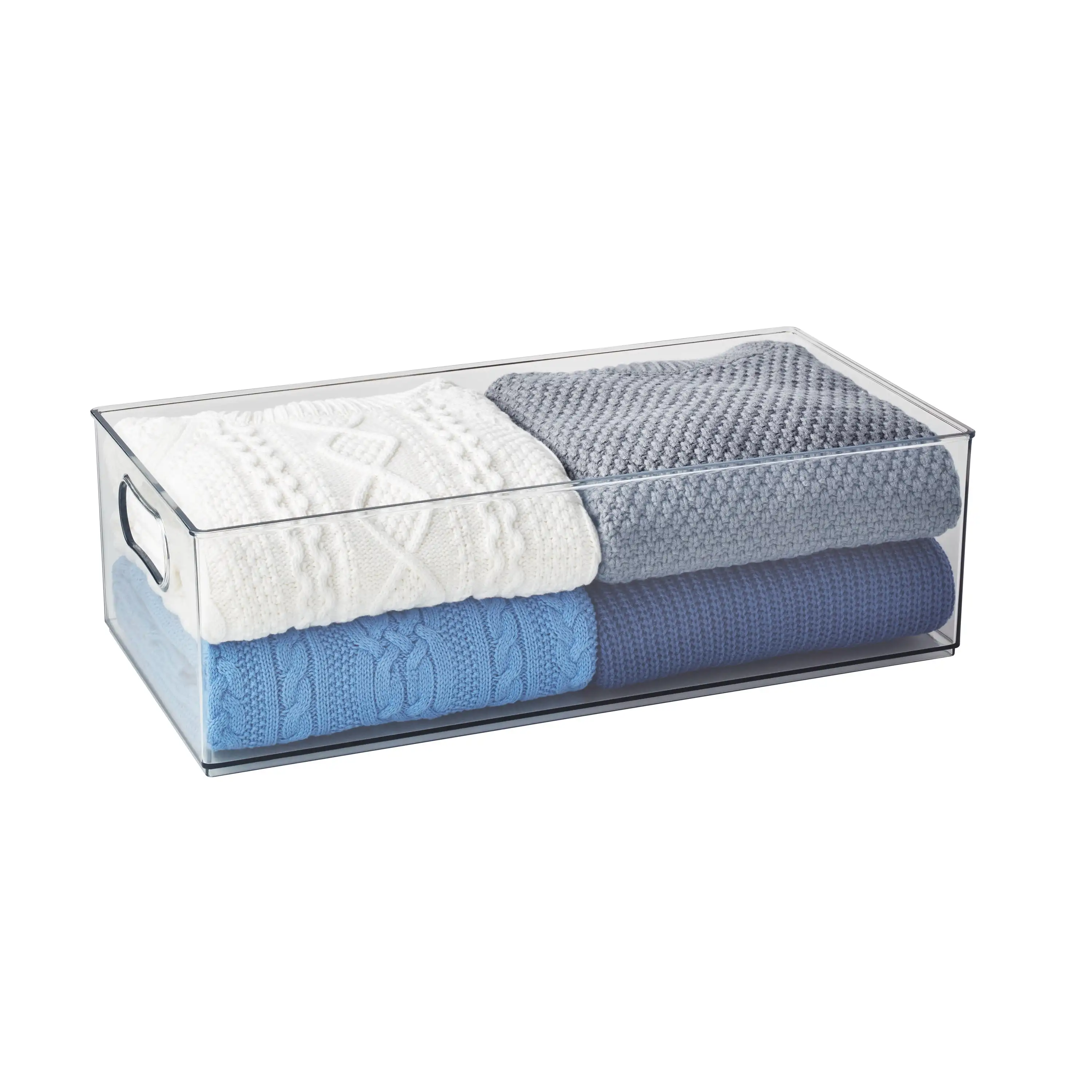 

The Home Edit XL Bin, Pack of 2, Clear Plastic Storage Bin