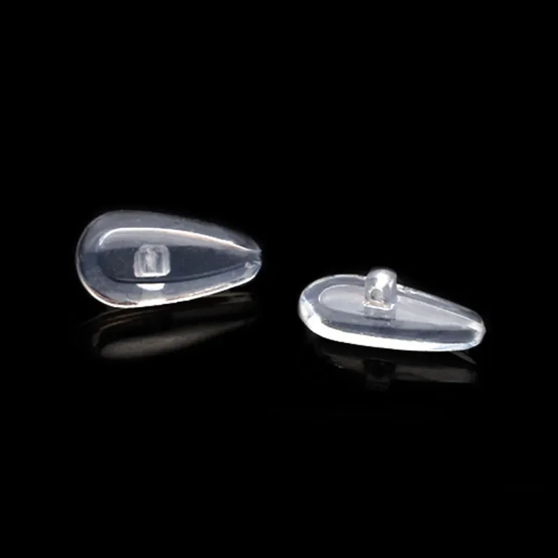 10 Pairs of Glasses Nose Pads Screw-in Soft Oval Silicone Air Chamber Glasses Non-slip Nose Pads