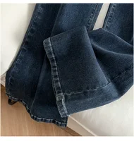 155Kg Plus Size Women's Spring Autumn Jeans High Waisted Casual Loose Flared Denim Pants Blue 5XL 6XL 7XL 8XL 9XL - Image 6