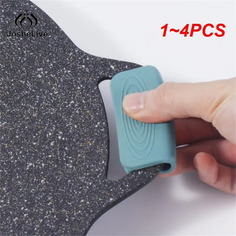 Anti-Scald Sleeves for Frying Cast Silicone Kitchen Tools Pot Ear Clip Pot Handle Cover Cookware Parts Non-Slip Grip 1~4PCS