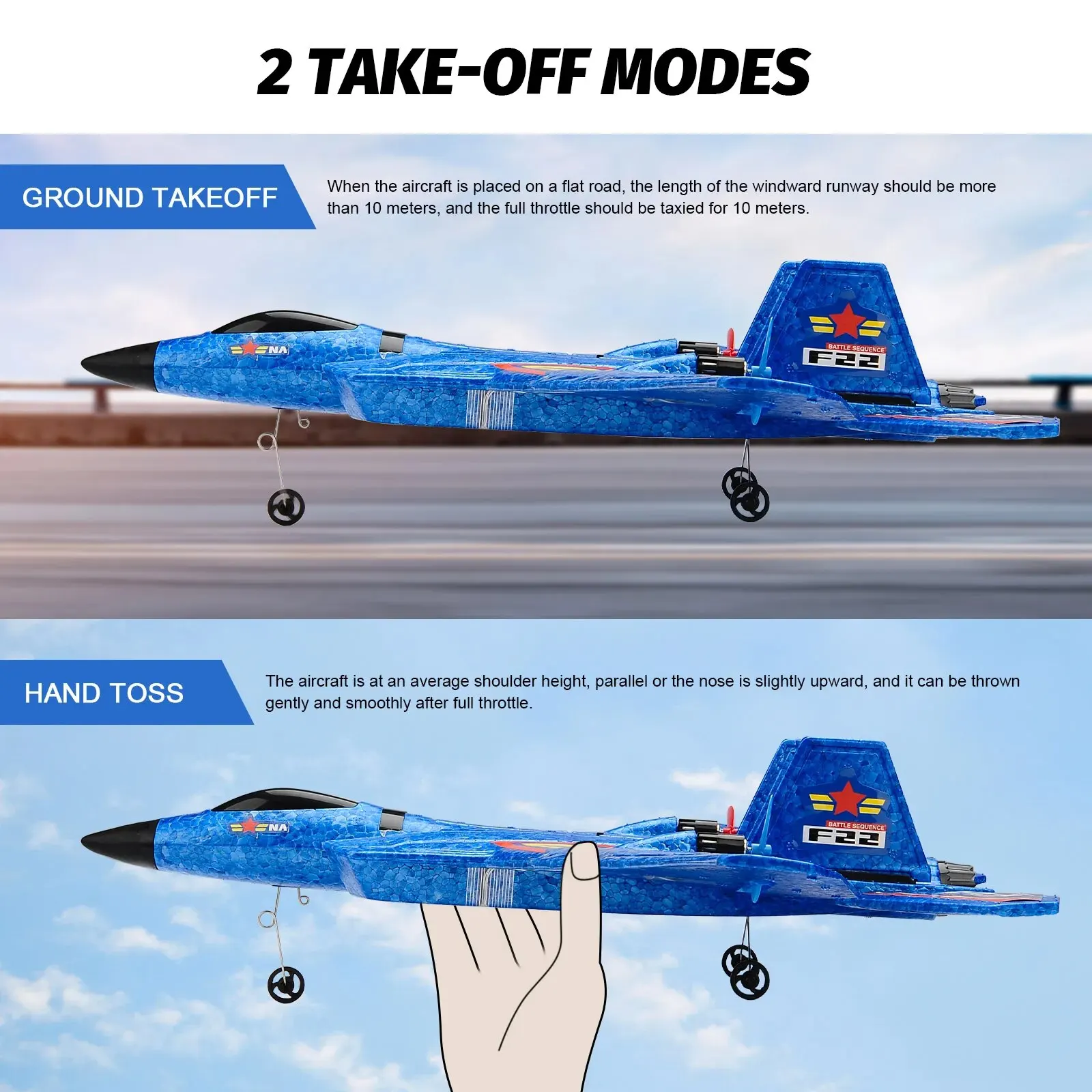 RC Plane F22 Raptor 2CH 2.4G Remote Control Flying Glider EPP Foam Airplane Toys For Children Gifts