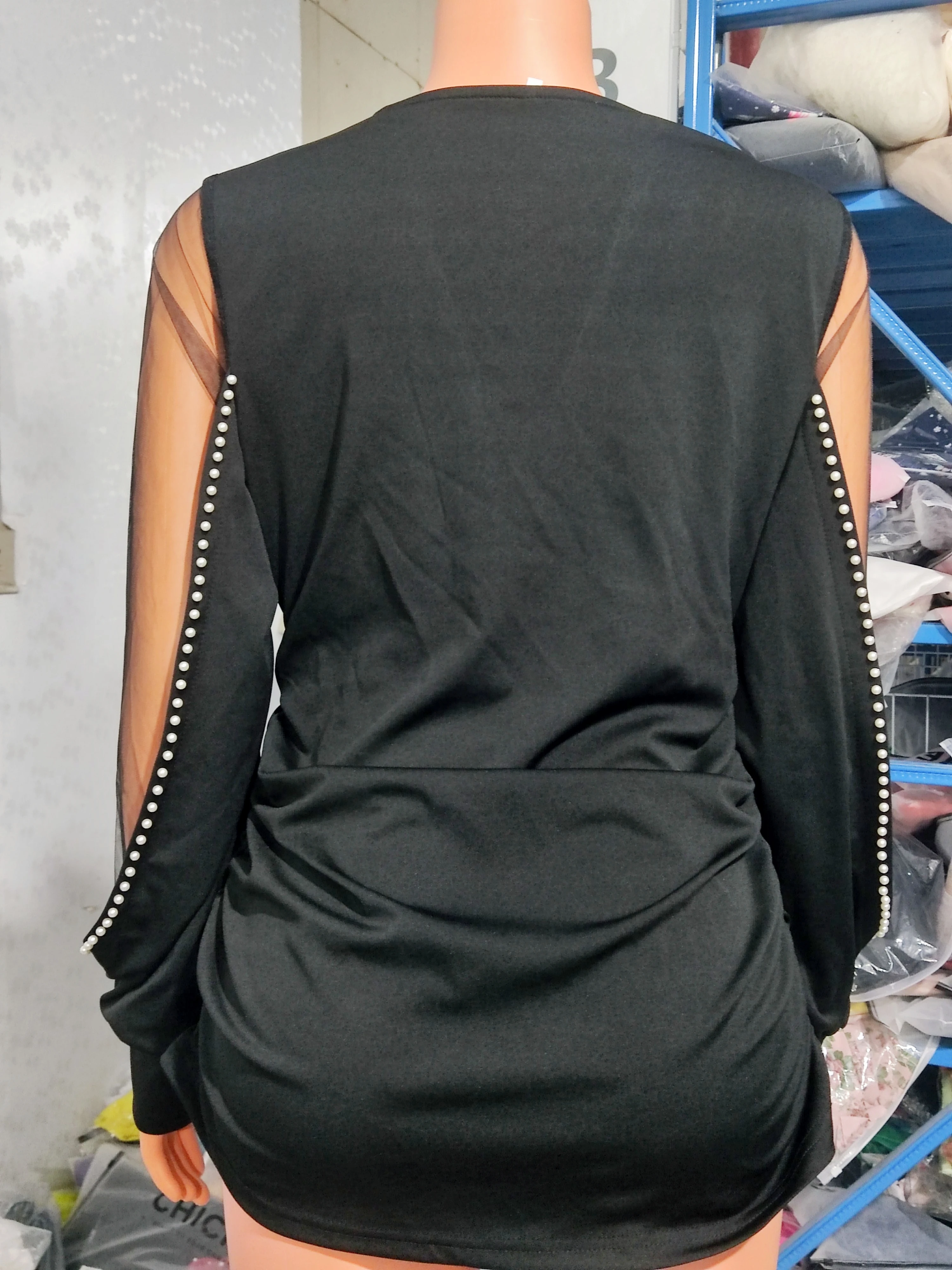 Fashion Woman Blouse 2023 Autumn New Casual Basic Versatile Hollow Out Long Sleeve V-Neck Solid Color Shirt Elegant Commuting