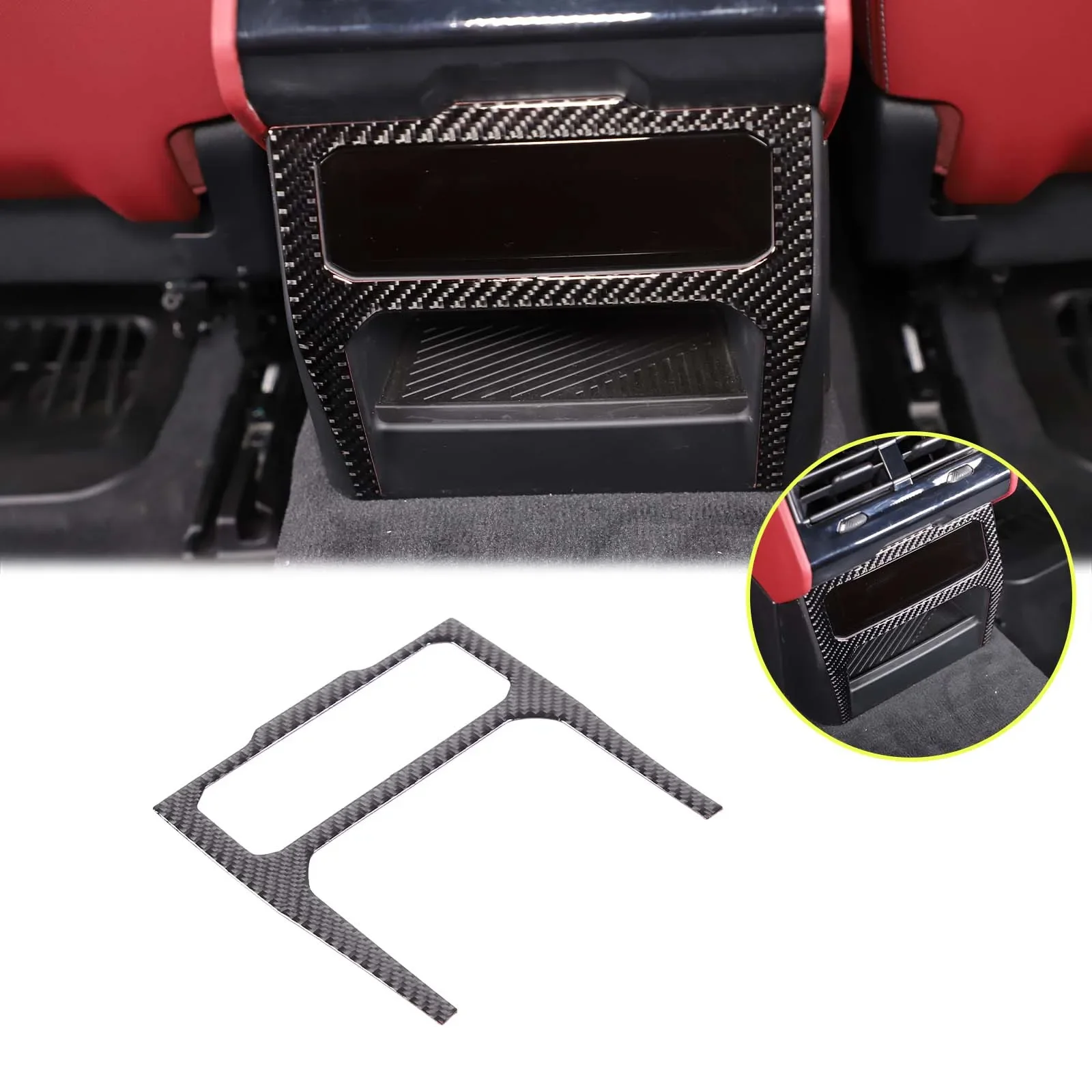 

For BMW 5 Series G60 2024+ soft carbon fiber car styling car rear air conditioning outlet lower panel sticker car accessories