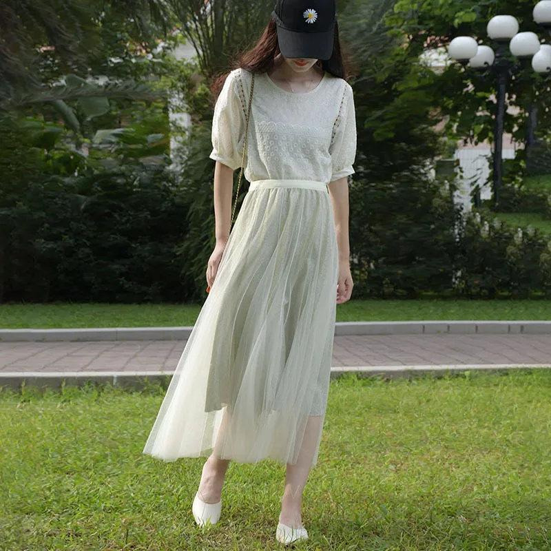 

2024 Spring Summer New Elastic High Waist Thin Simple Star Gradient Fishtail Skirt Casual Women A-line Long Skirt Free Shipping