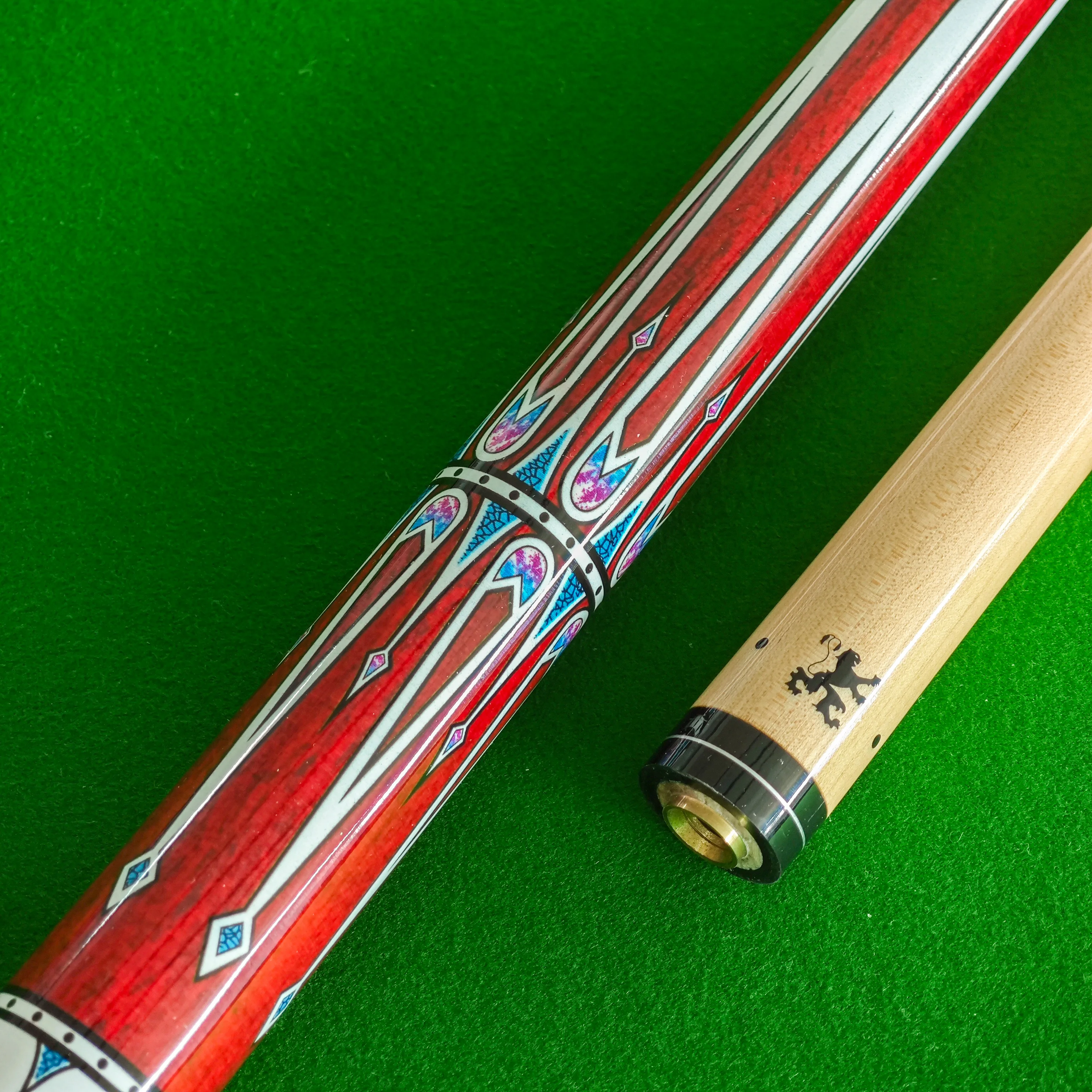 Premium Red Maple Pool Cue with Precise Hitting and Comfortable Grip - Portable and Affordable Cue Stick for Players of All Leve